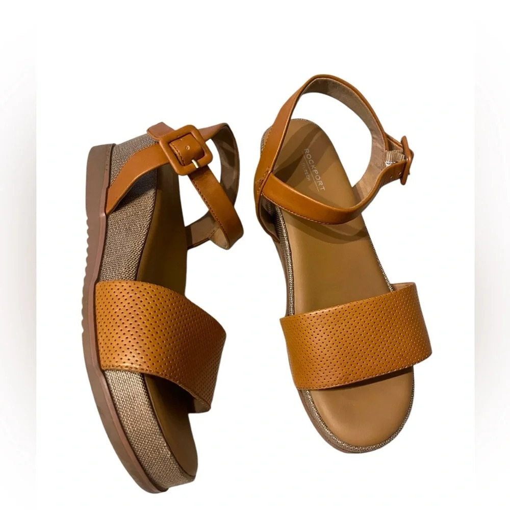 Woman's Heels Rockport Delanie Two-Piece Sandal Sz 9